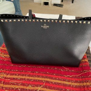 Valentino Small Rockstud Tote-NWT-Black